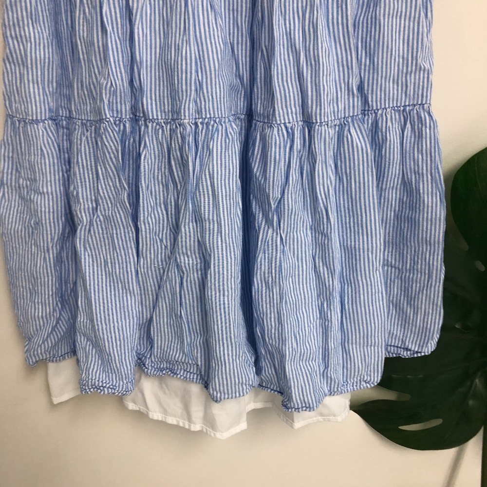 old navy swing tier blue stripe dress - Picture 3 of 7